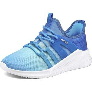 👑Girls Running Athletic Gradient Blue Sneakers Lace-up Tennis Sports Shoes